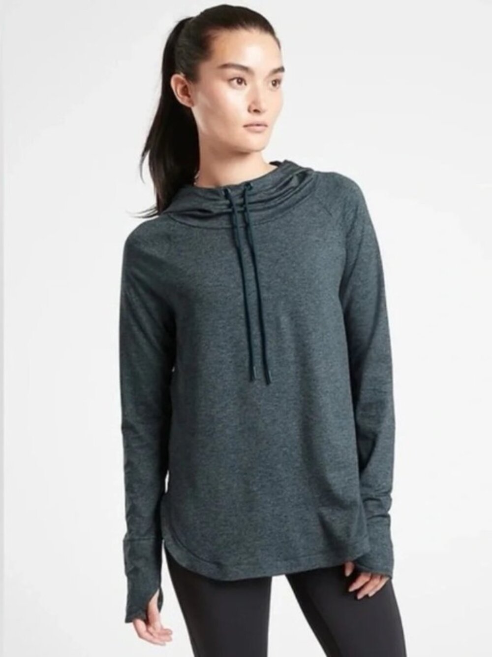 Athleta Uptempo Hoodie, Black Heather, 3X